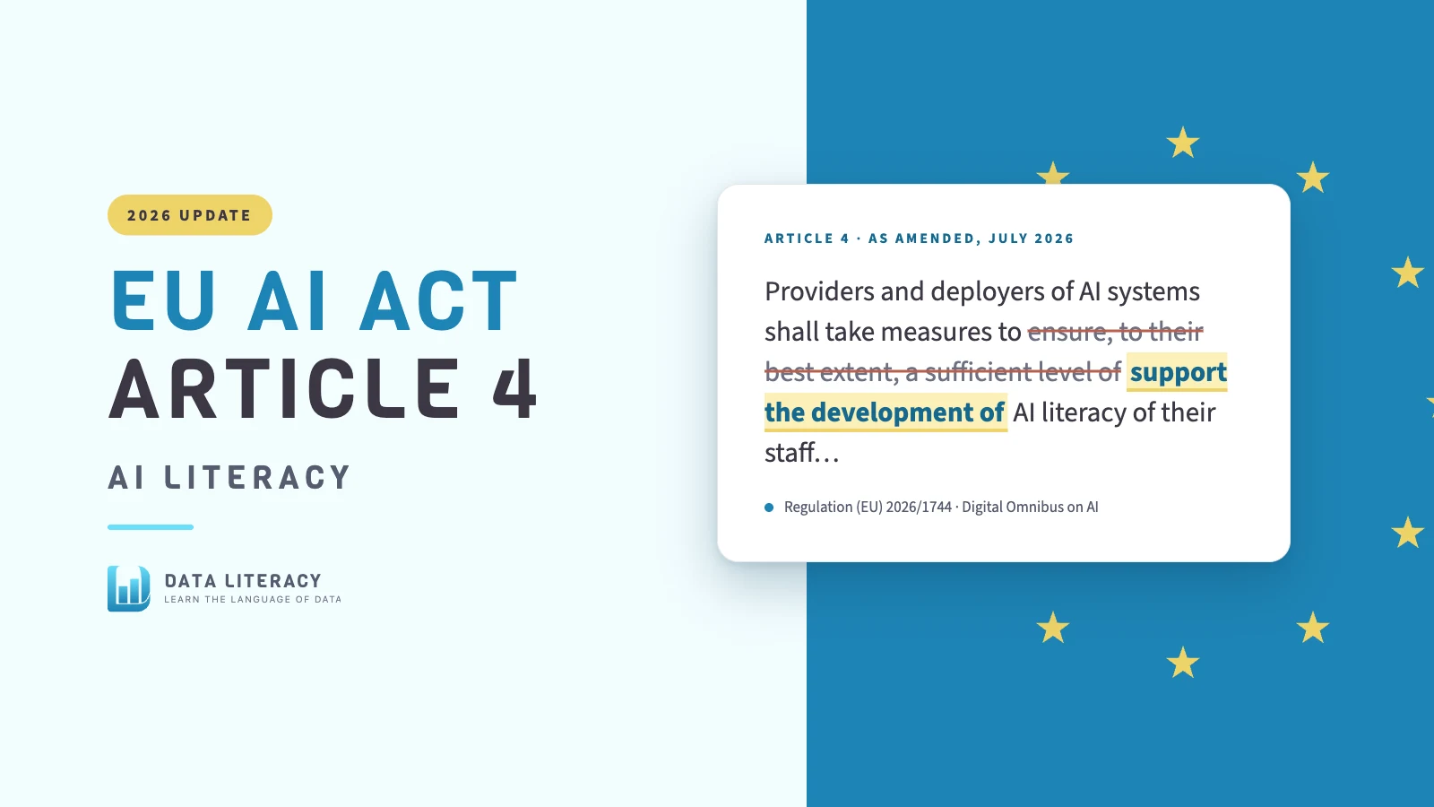 EU AI Act Article 4: What the AI Literacy Requirement Means for Your Organization (2026 Update)