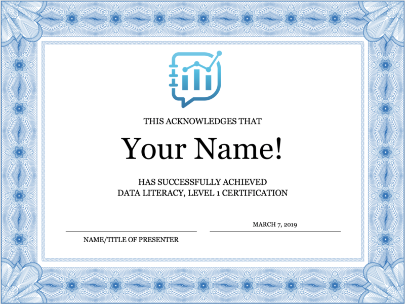 The Data Literacy Certification Exam | Data Literacy  