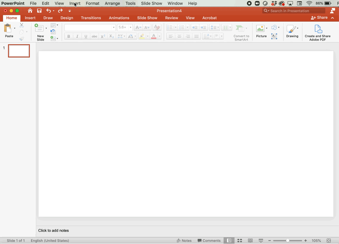 GIF showing someone importing an SVG file into powerpoint