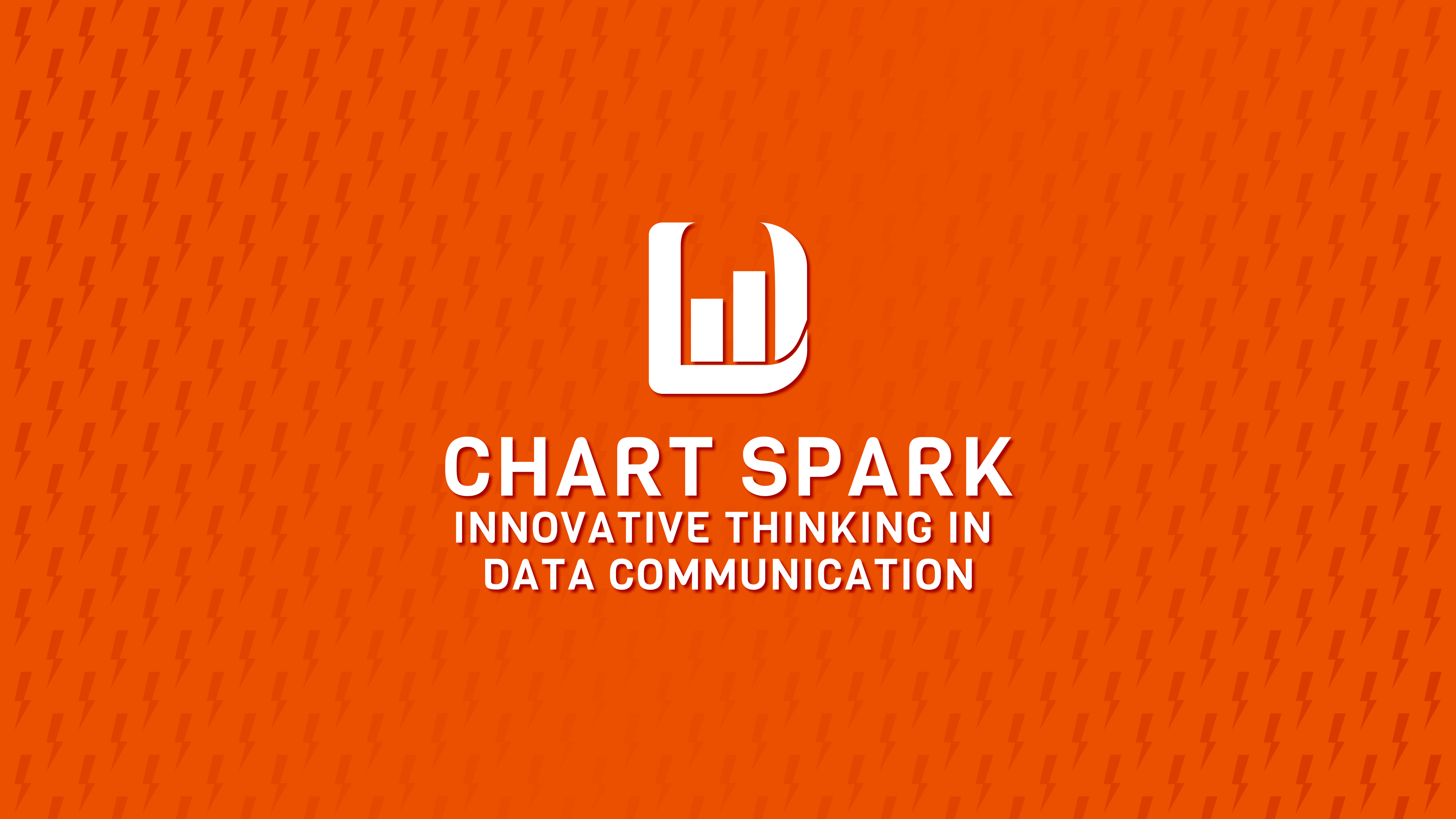 snazzy image for chart spark course with orange background with lightning bolt pattern.
