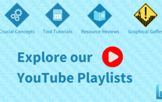 image that reads explore our youtube playlists with youtube logo and data literacy logo in lower right hand corner.