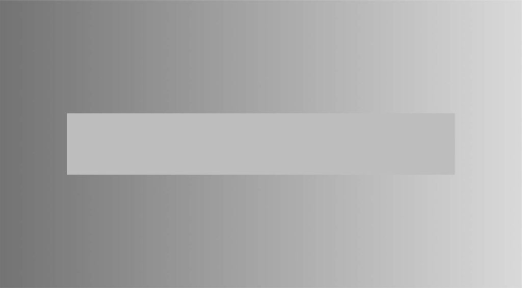 This image features a grey gradient background transitioning from a darker shade on the left to a lighter shade on the right. Overlaid centrally on the gradient is a horizontal rectangular bar with a solid light gray color.