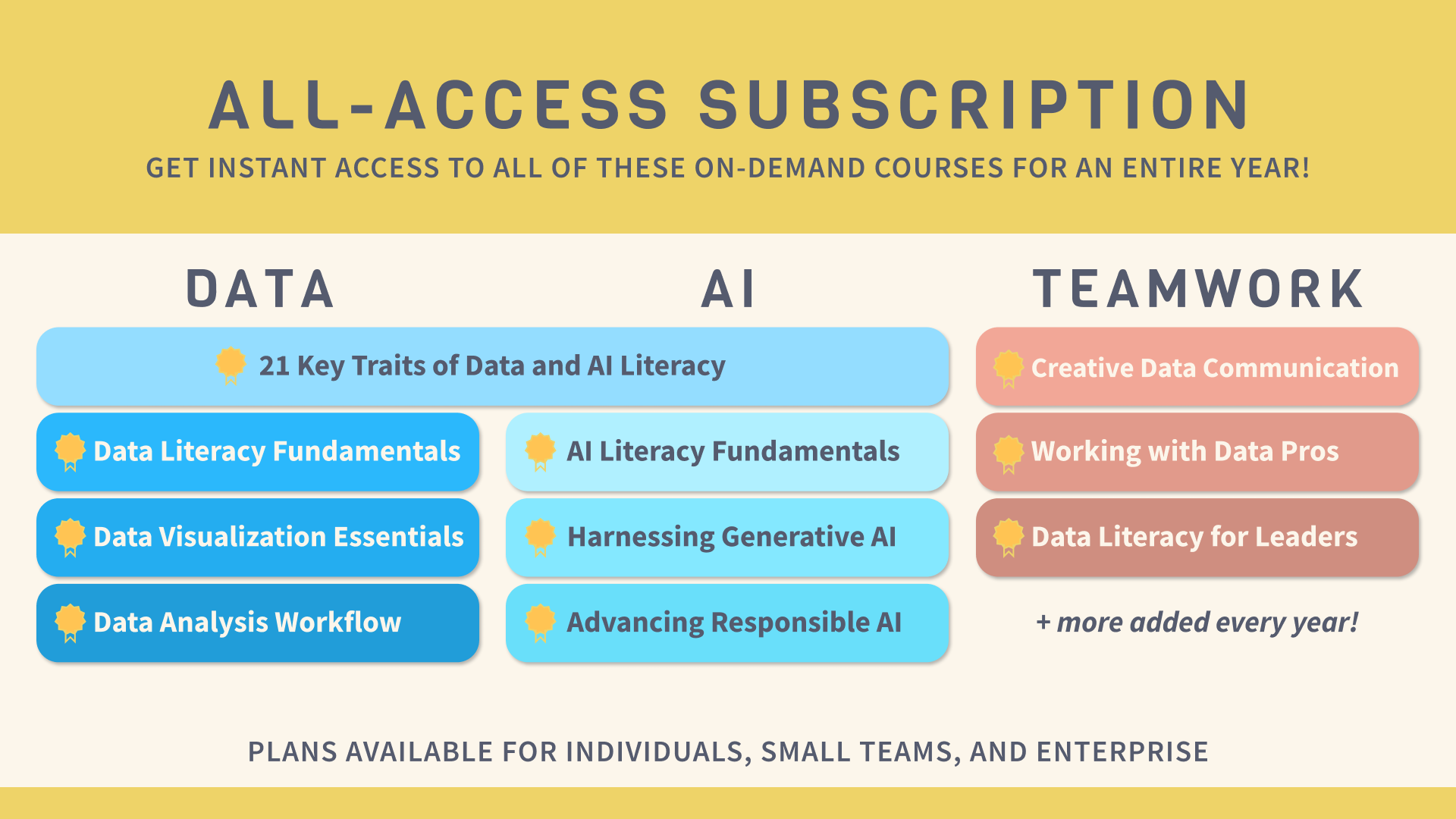 Data Literacy Subscription Pricing