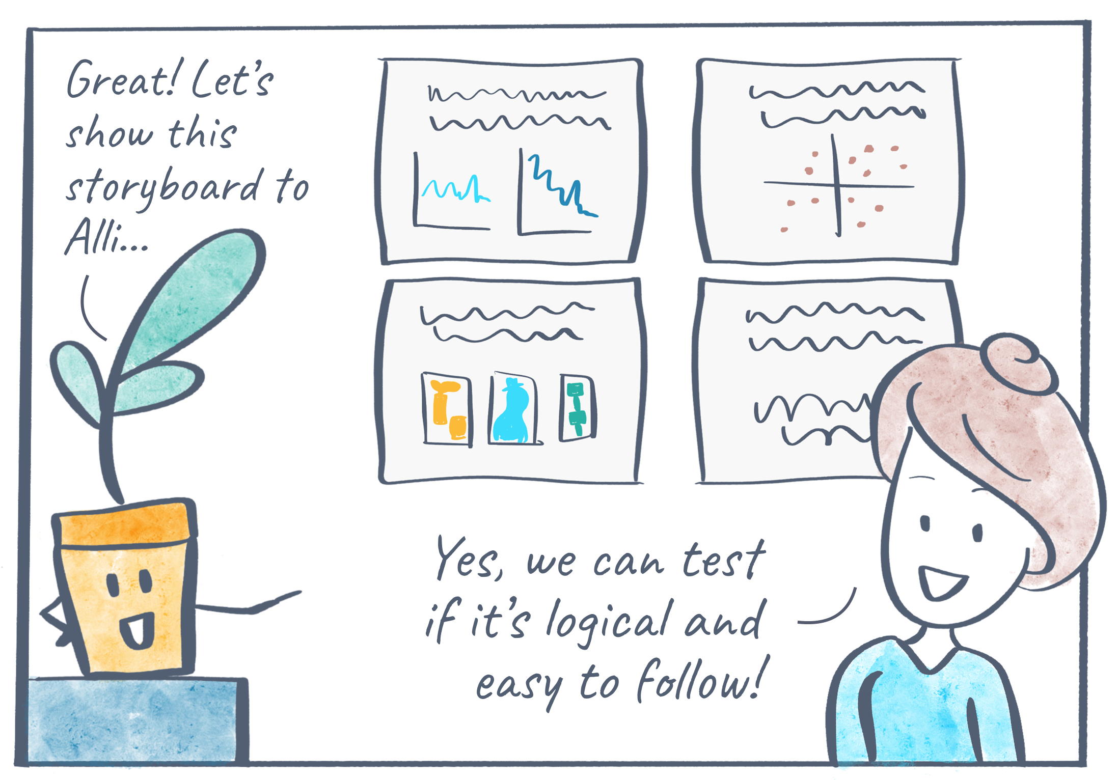 example comic frame with Becky and Fern